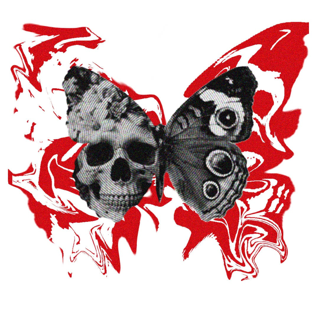 MORPHOSIS – Butterfly Skull Oversized T-shirt