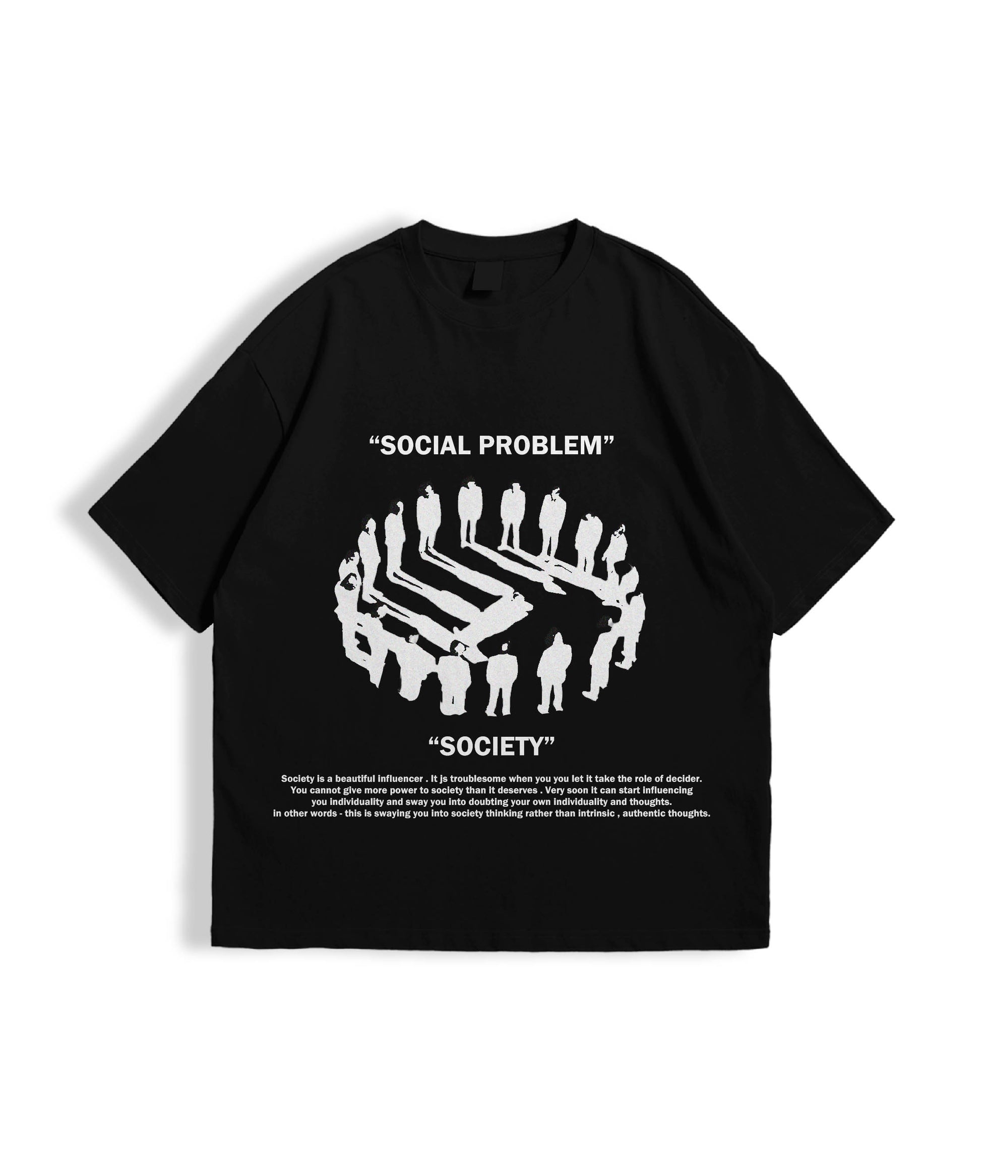 CIVILIZED CHAOS – Black Statement Oversized T-shirt