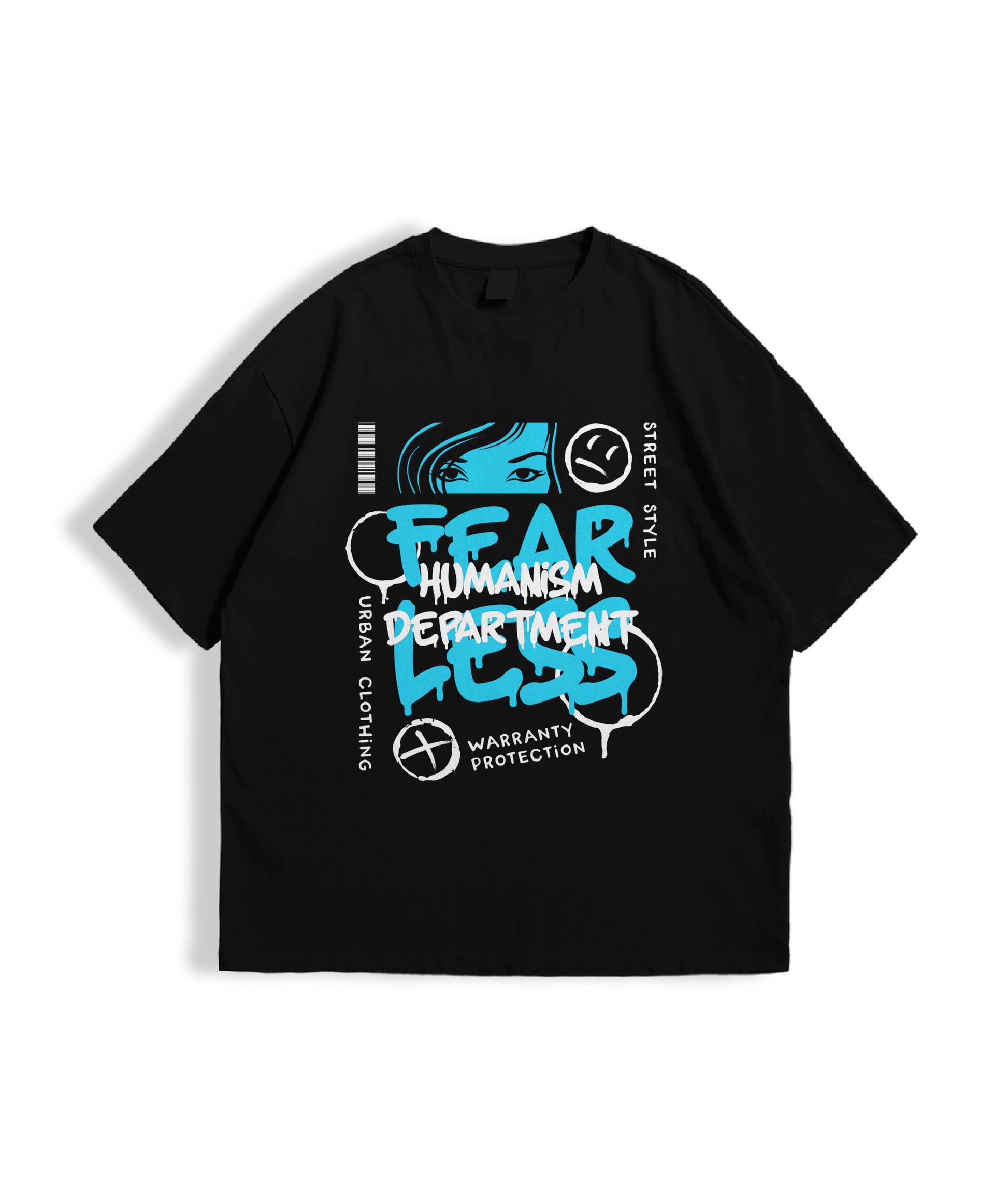 DEPT_404 – Black Oversized Tee