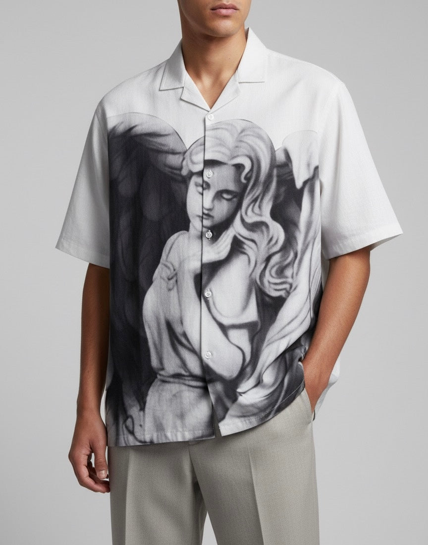 SERAPHIC VISION – Oversized Linen Blend Shirt