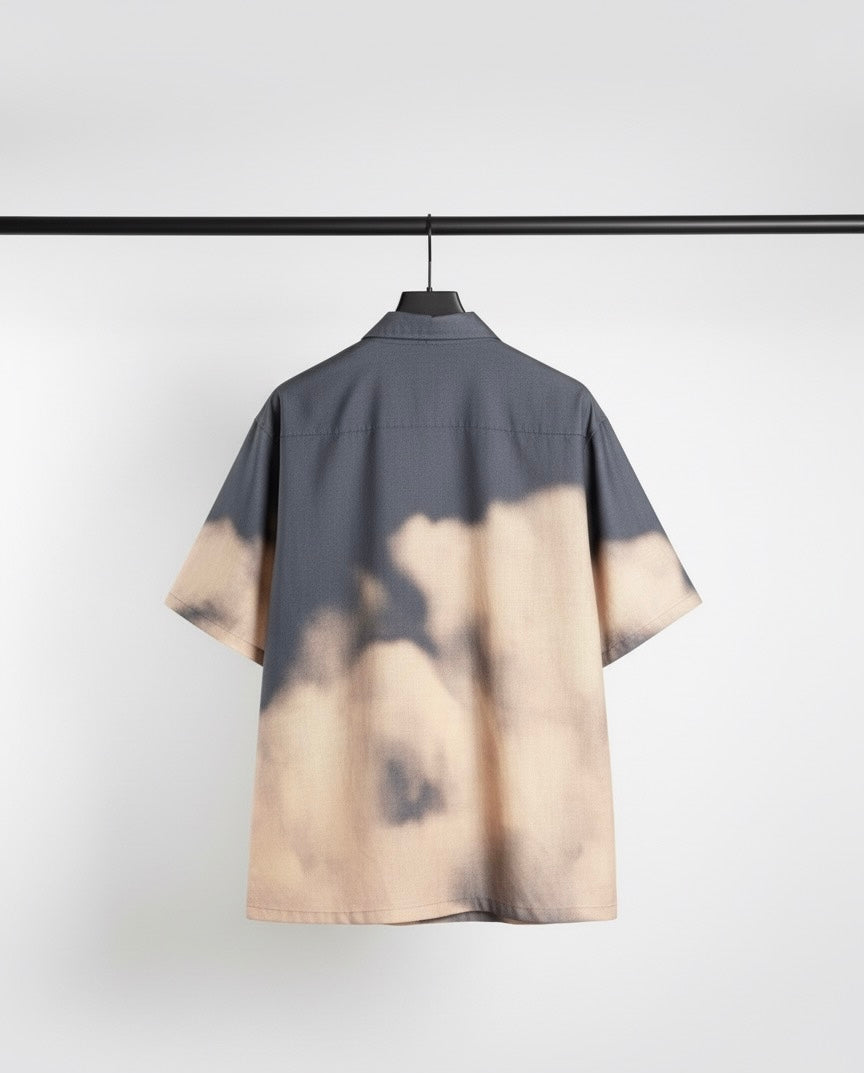 ANGELIC ASCENT – Oversized Linen Blend Shirt