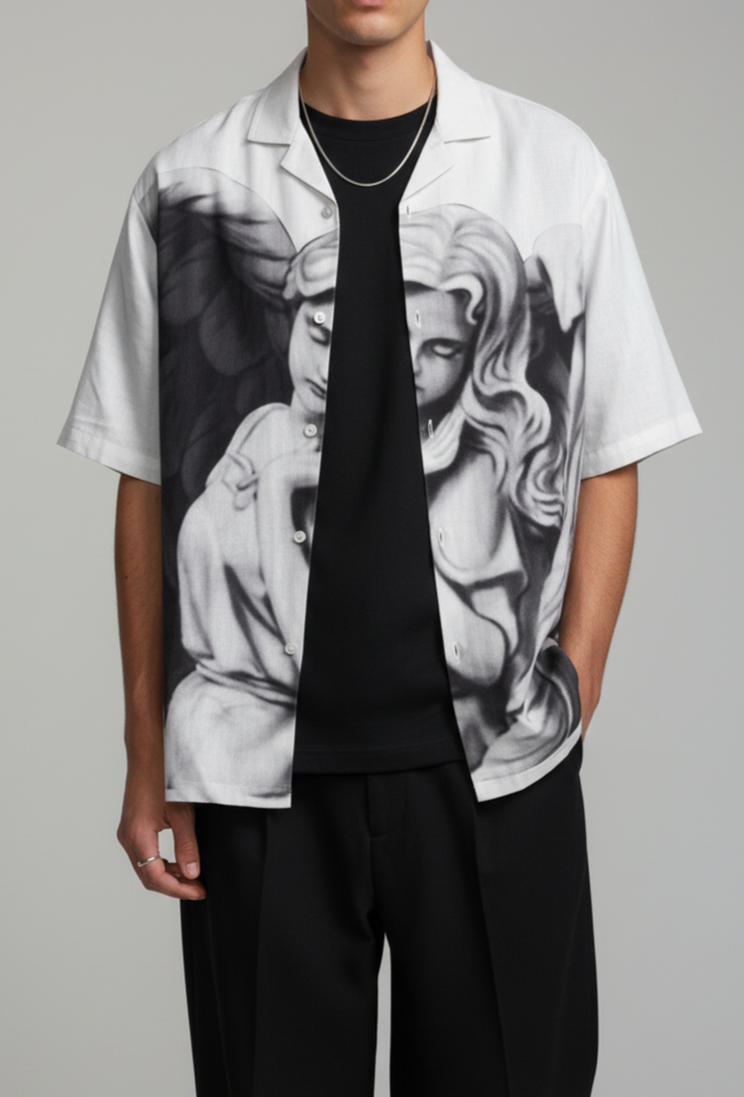 SERAPHIC VISION – Oversized Linen Blend Shirt