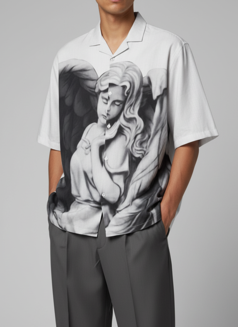 SERAPHIC VISION – Oversized Linen Blend Shirt