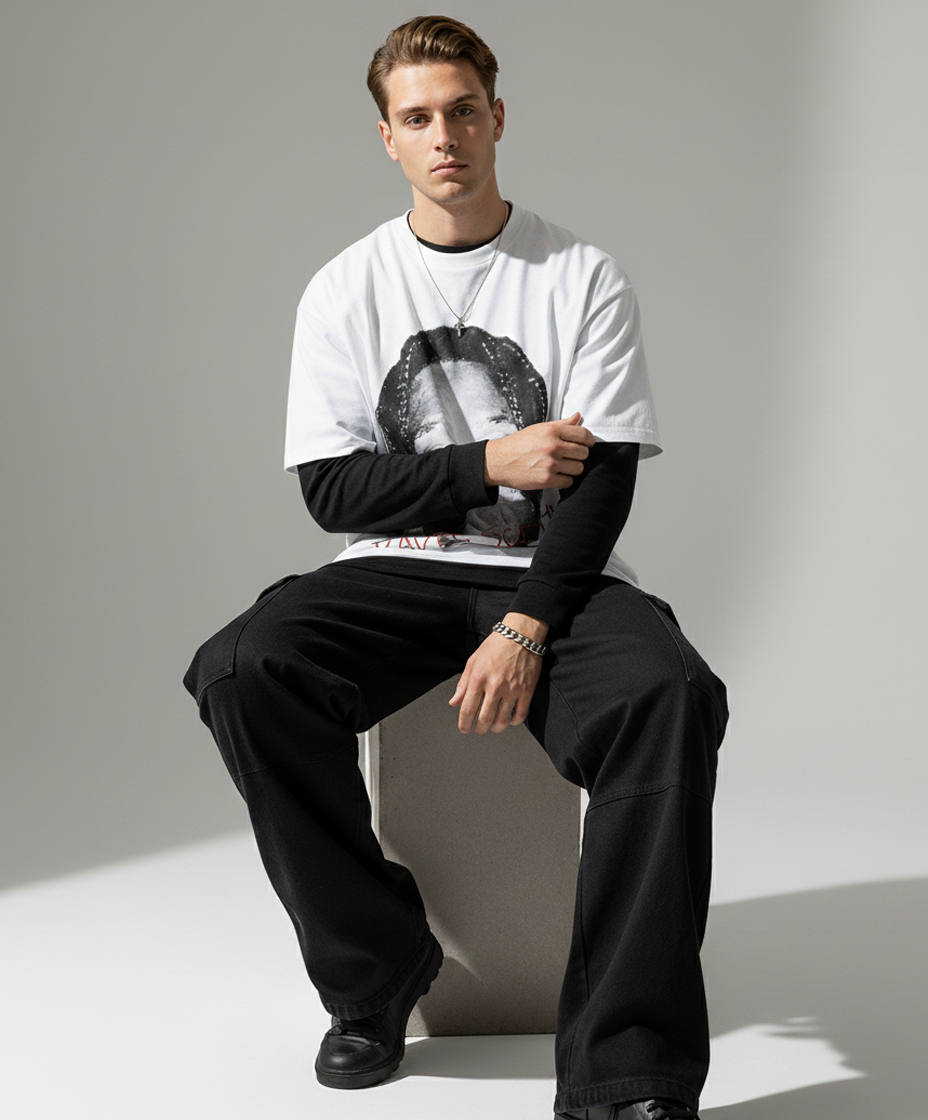 ASTROWORLD SPIRIT – White Oversized Tee