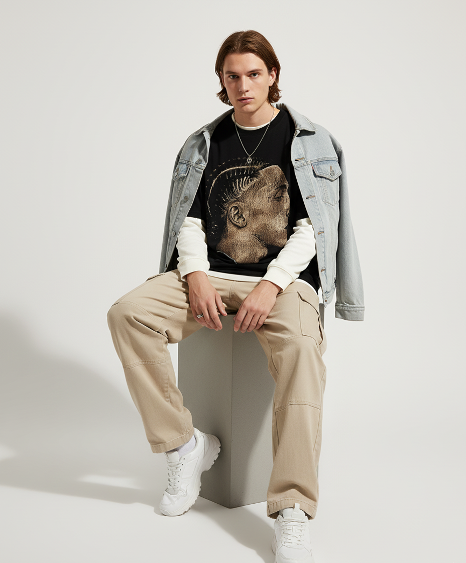 CEE PROFILE – Black Oversized Tee