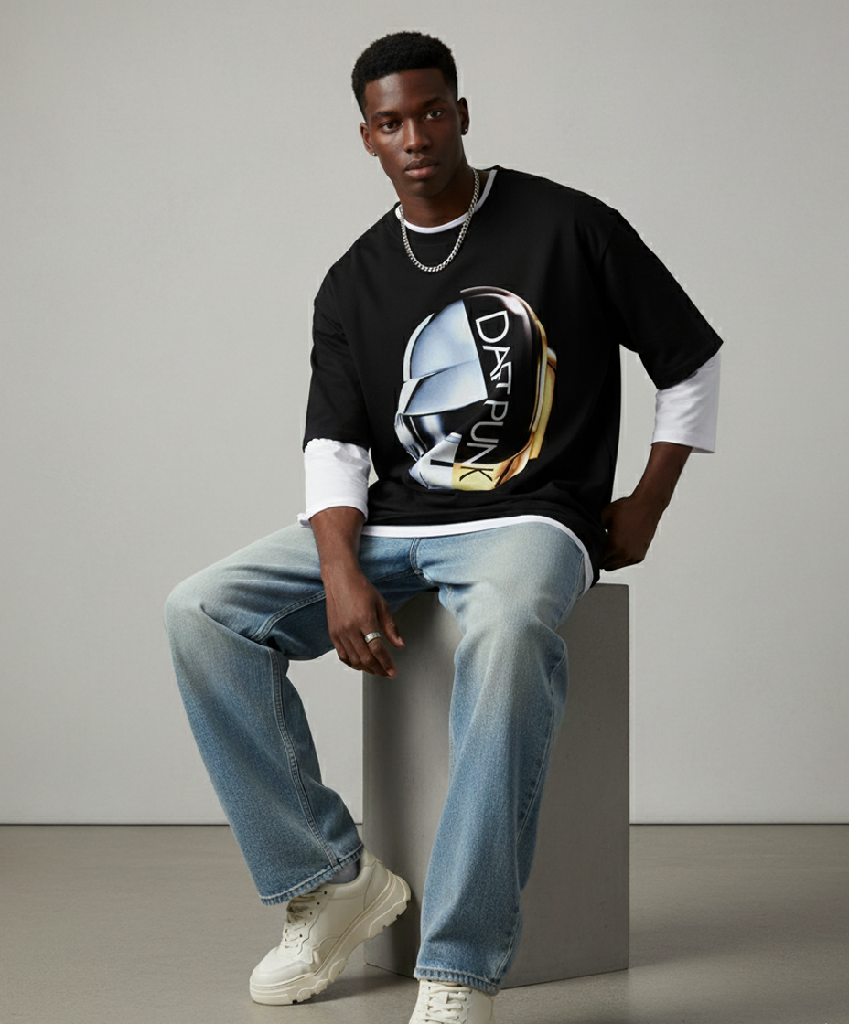 DAFT PUNK LEGACY – Black Oversized Tee