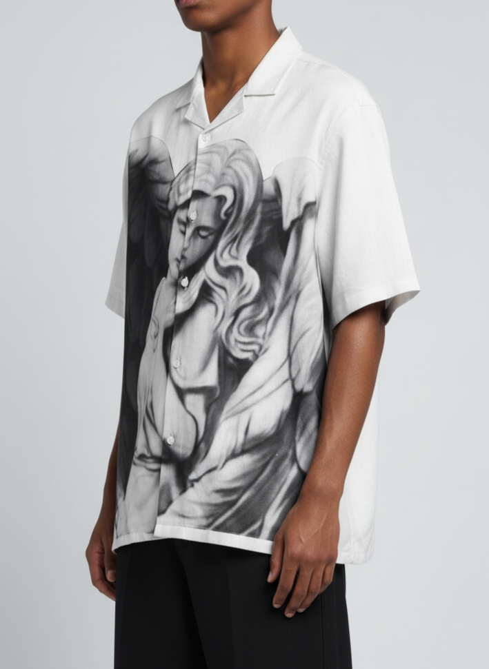 SERAPHIC VISION – Oversized Linen Blend Shirt