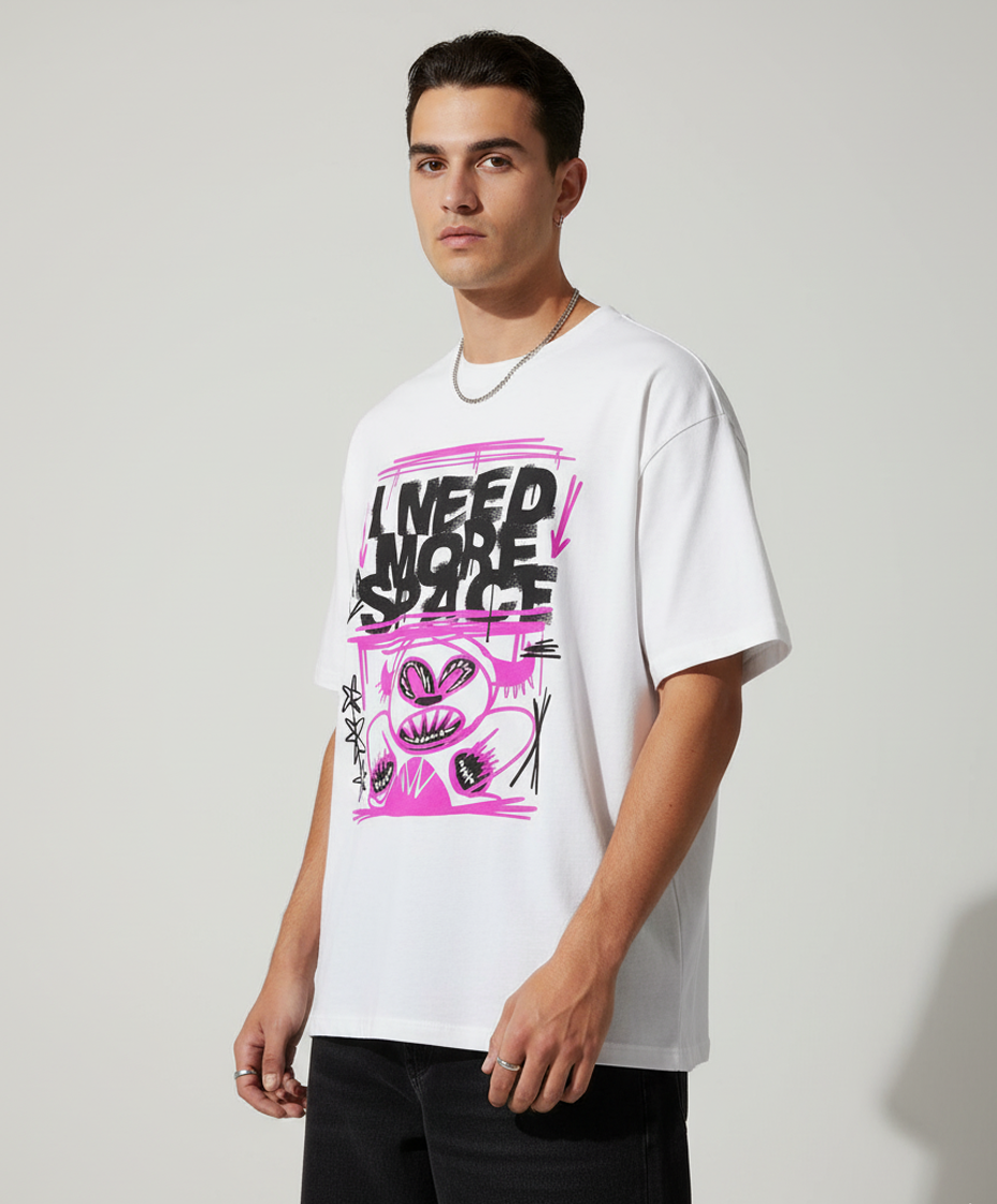 ALIENATED CORE – White Oversized Tee