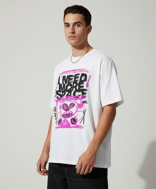 ALIENATED CORE – White Oversized Tee
