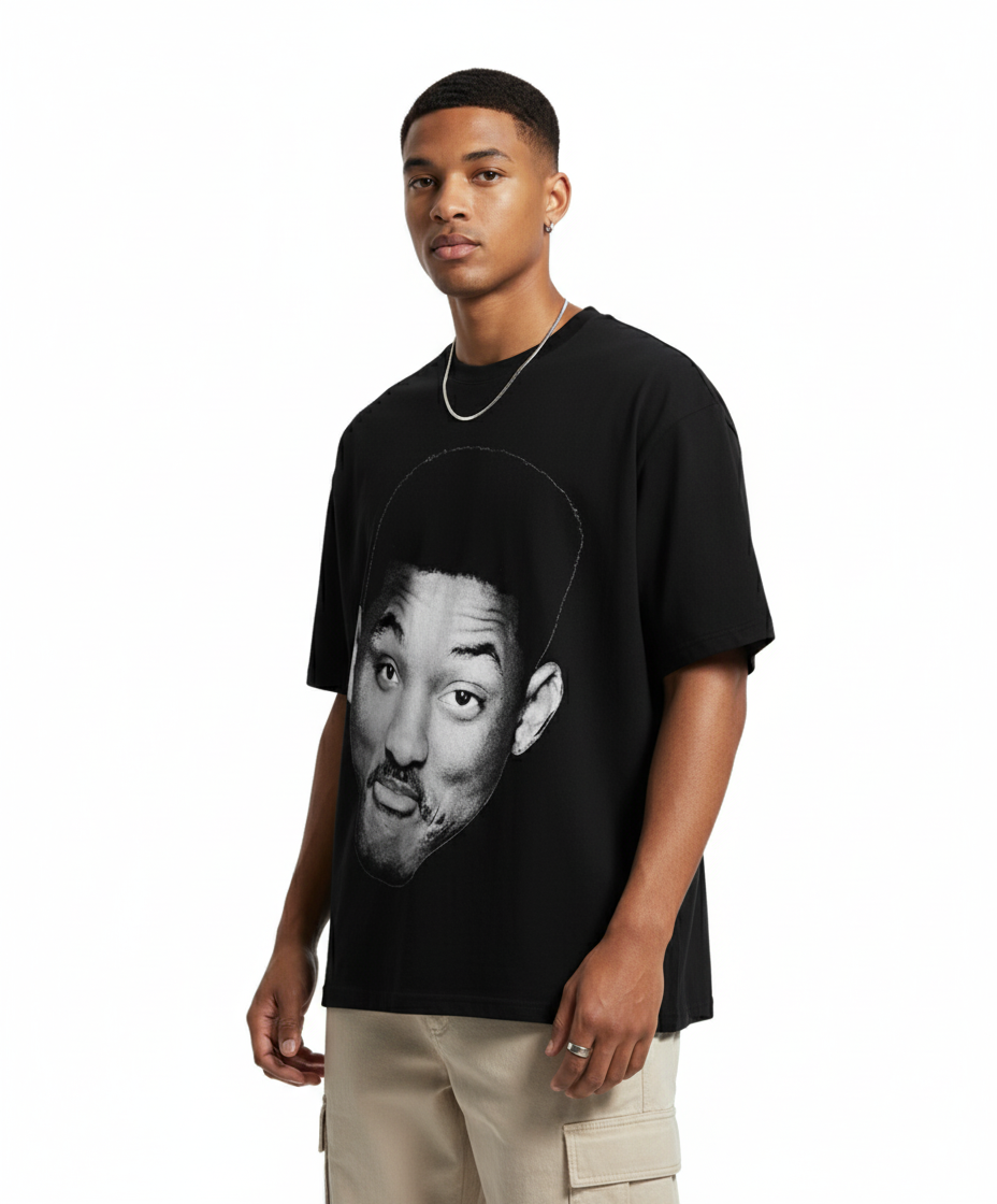 FRESH PRINCE ENERGY – Black Oversized Tee