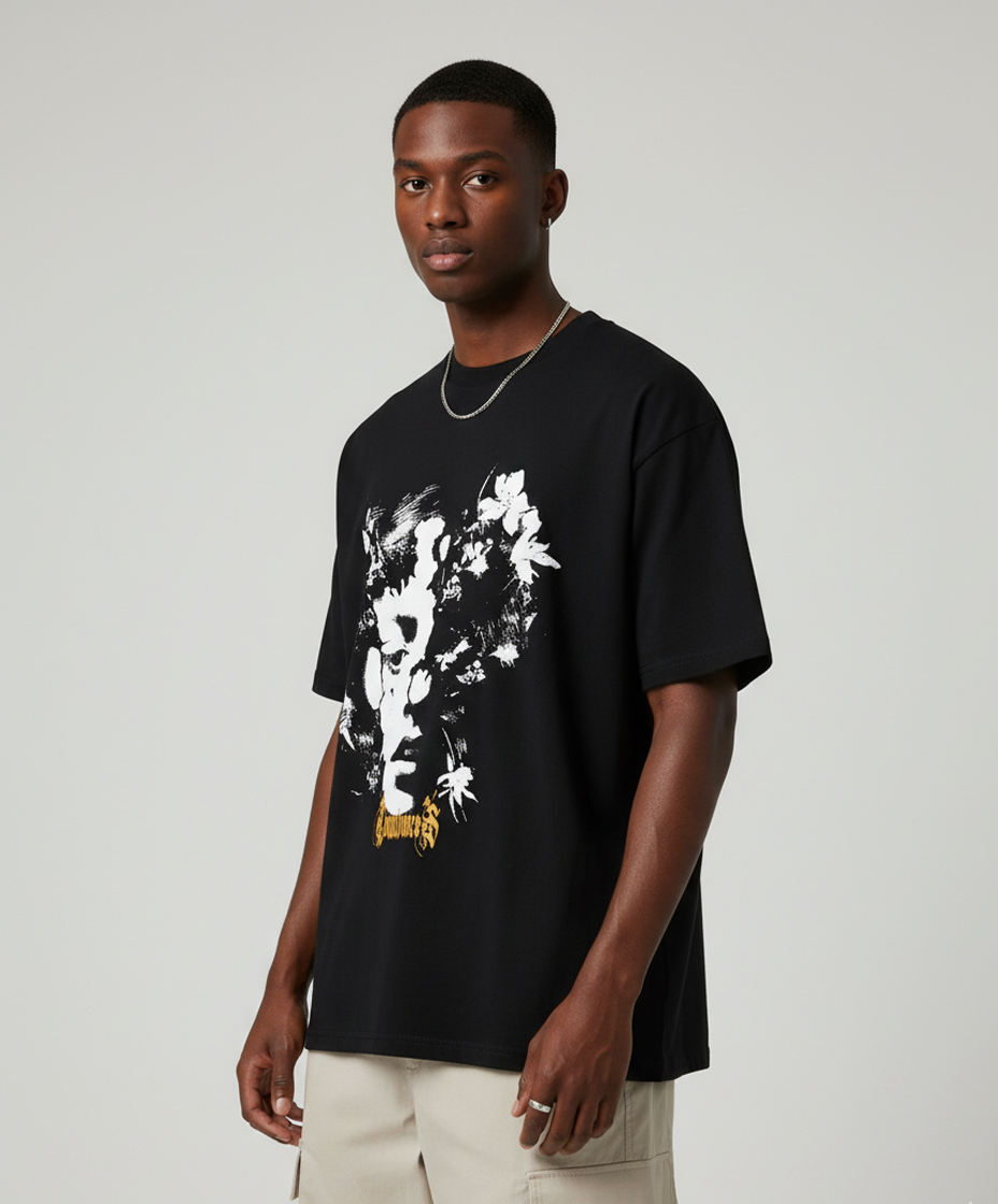 CONSCIOUS VOID - Black Oversized Tee