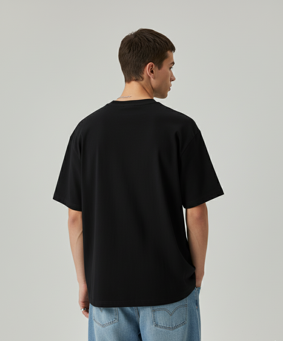 CONSCIOUS VOID - Black Oversized Tee