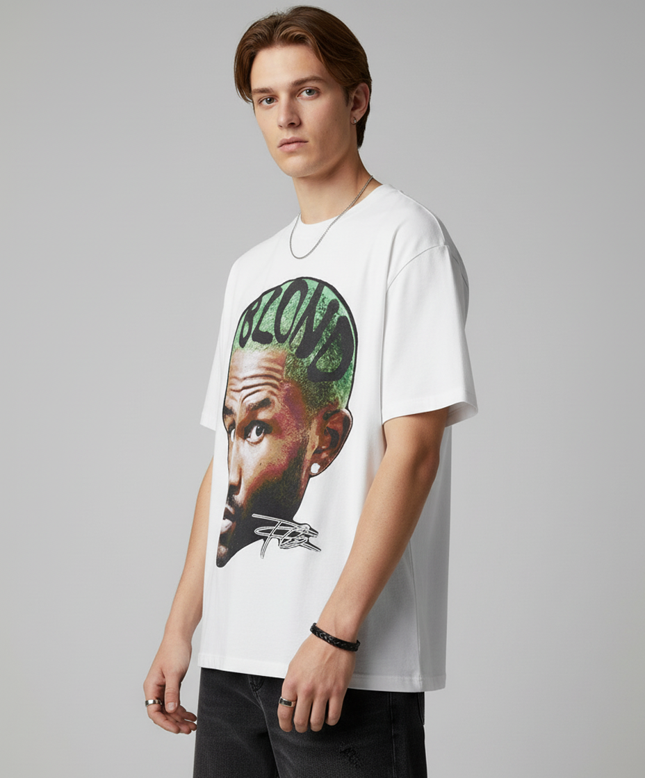 BLOND VISION – White Oversized Tee