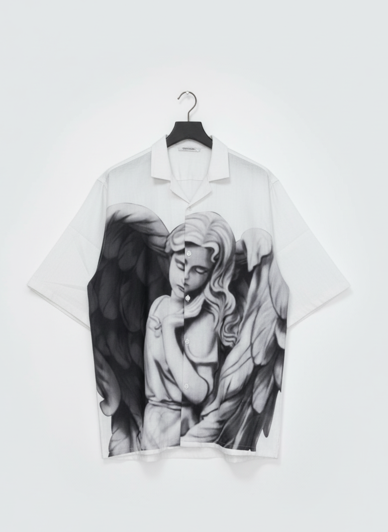 SERAPHIC VISION – Oversized Linen Blend Shirt