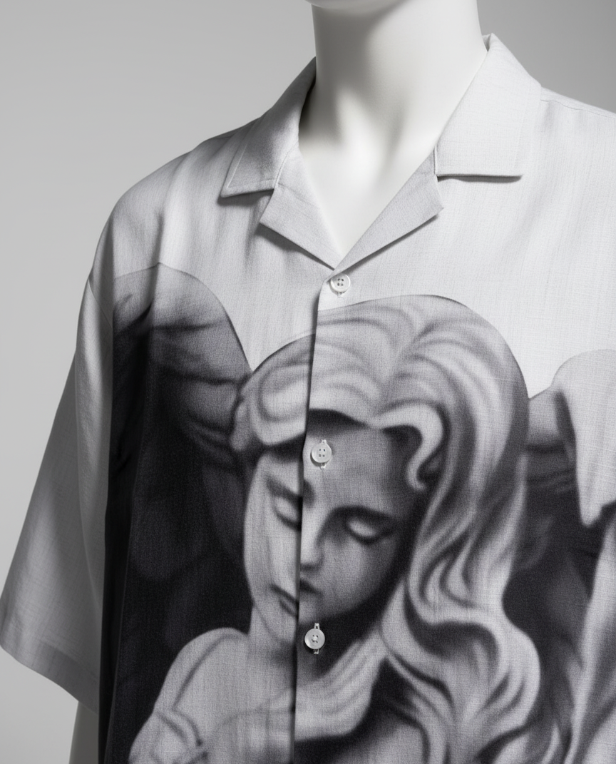 SERAPHIC VISION – Oversized Linen Blend Shirt