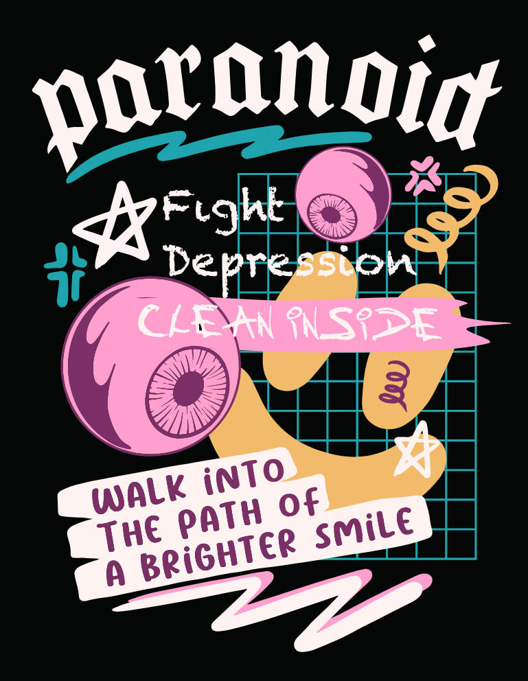 THE PARANOID PARADOX – Black Statement Oversized T-shirt