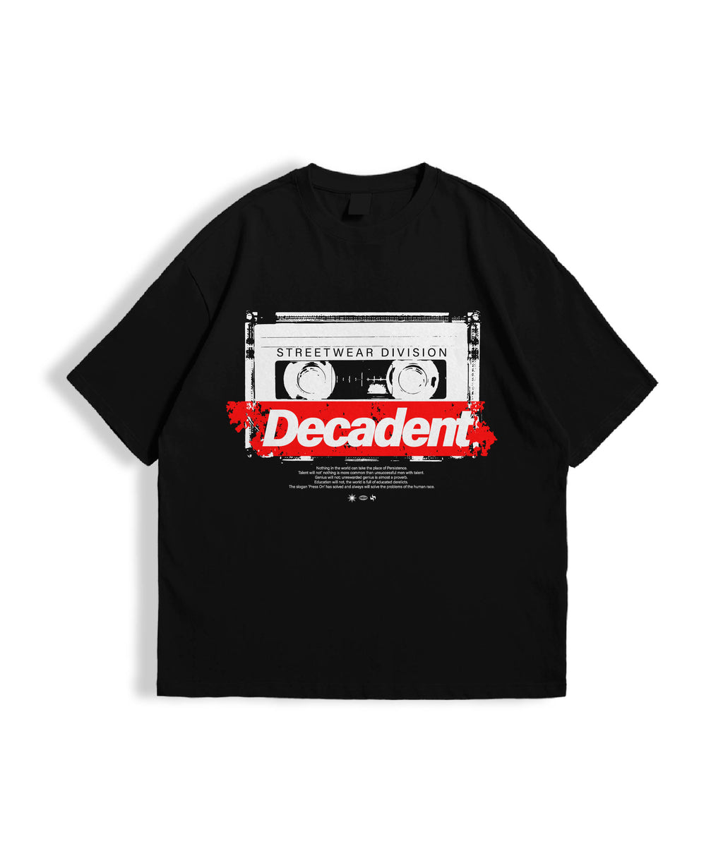 REDLINE REWIND – Black Oversized Tee