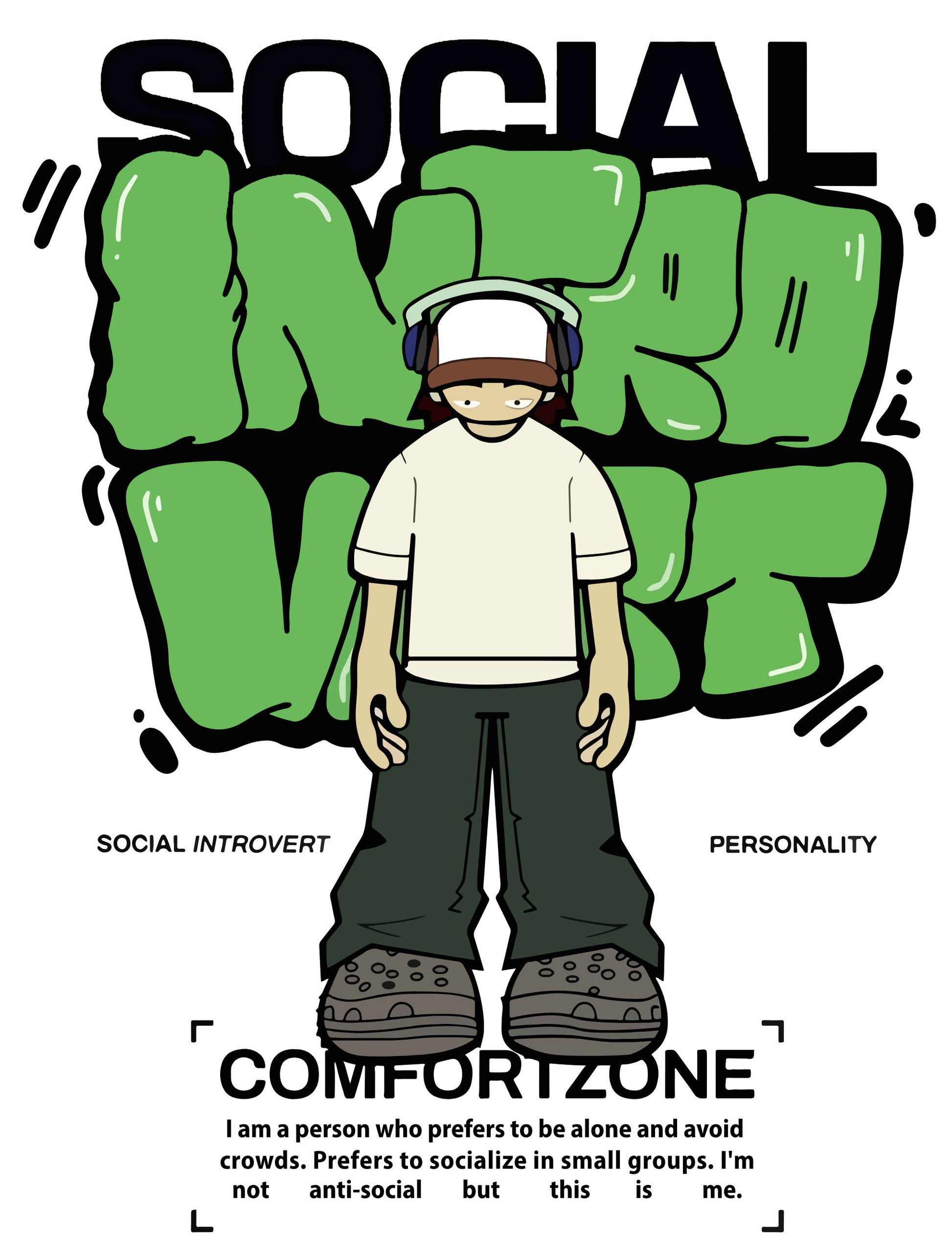 COMFORTZONE – White Statement Oversized T-shirt