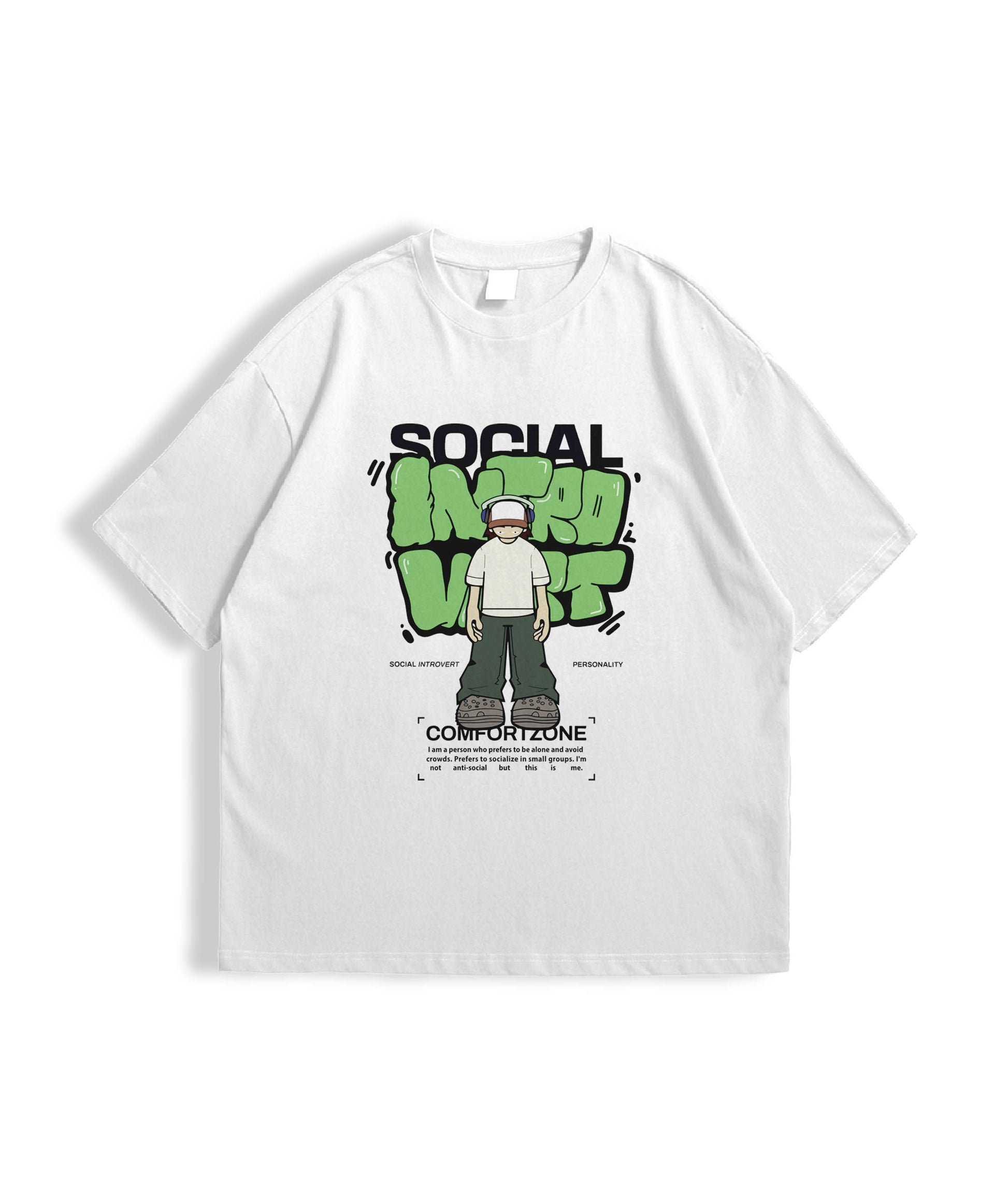 COMFORTZONE – White Statement Oversized T-shirt