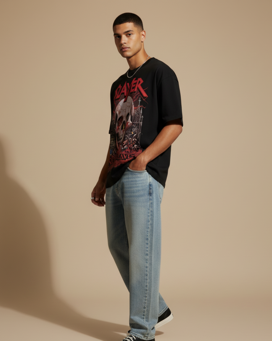 SLAYER REALM – Black Statement Oversized T-shirt