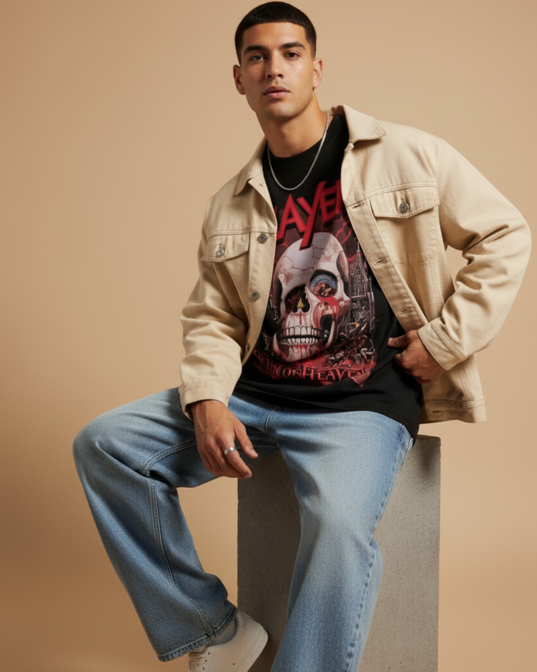 SLAYER REALM – Black Statement Oversized T-shirt