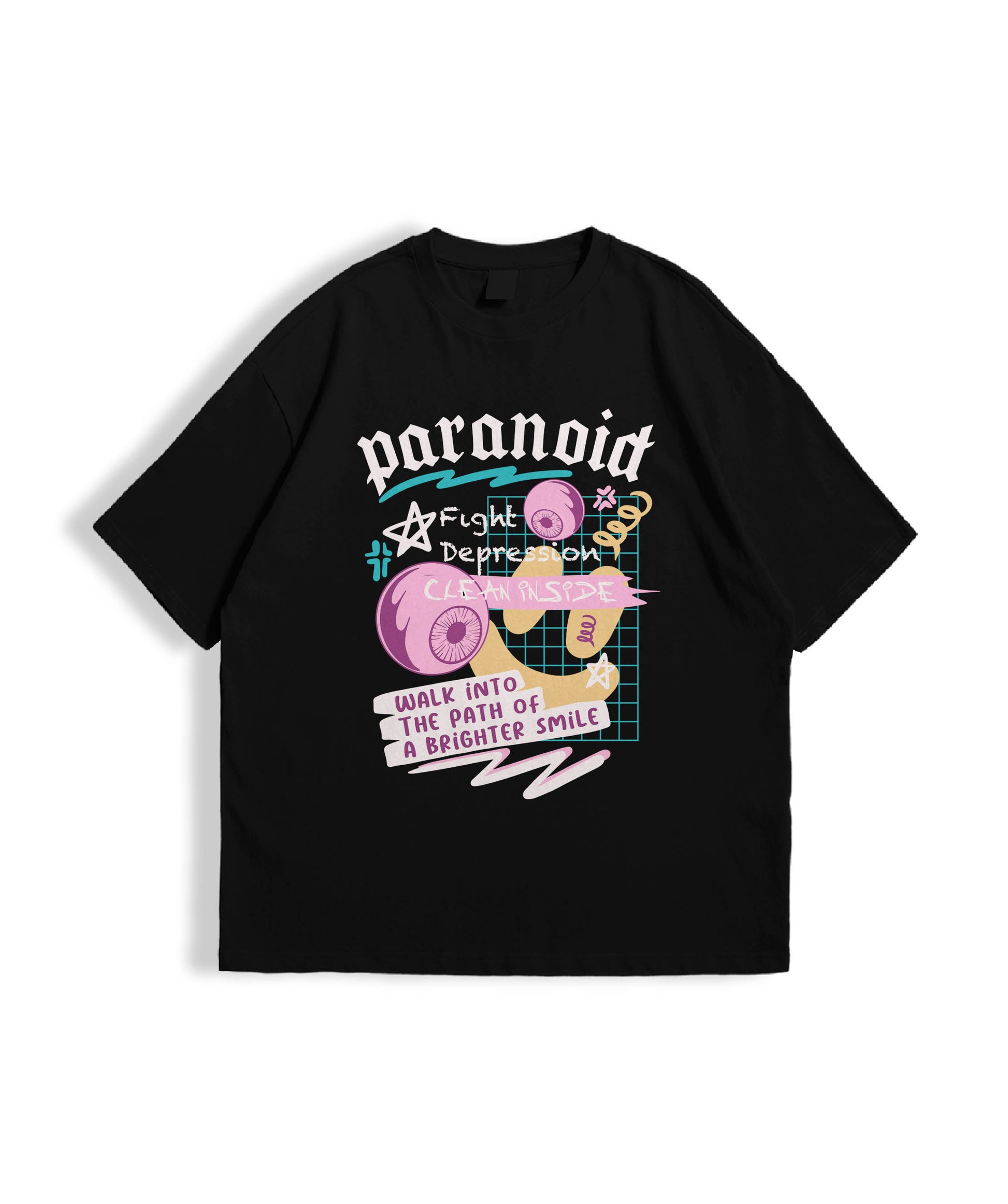 THE PARANOID PARADOX – Black Statement Oversized T-shirt
