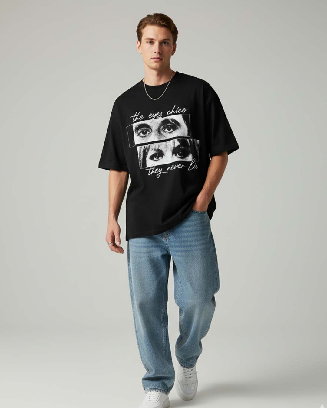 EYES NEVER LIE – Black Oversized Tee