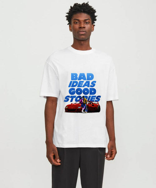 BAD IDEAS, GOOD STORIES – Graphic Oversized T-shirt