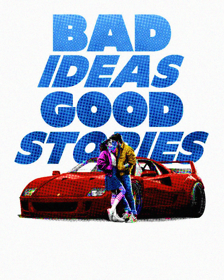 BAD IDEAS, GOOD STORIES – Graphic Oversized T-shirt