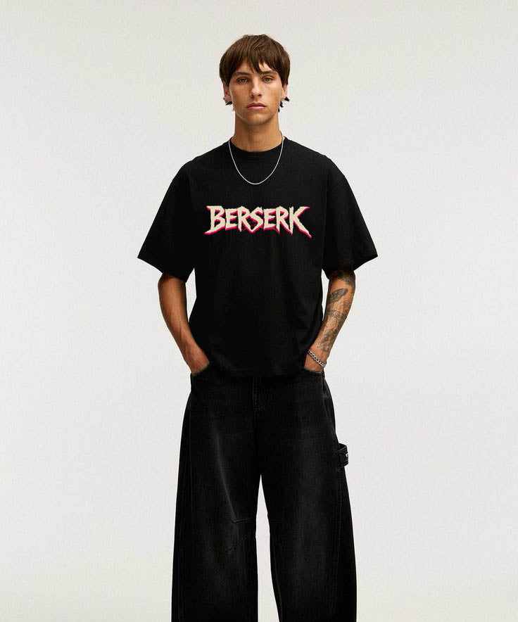 THE BERSERK DROP – Black Statement Oversized T-shirt