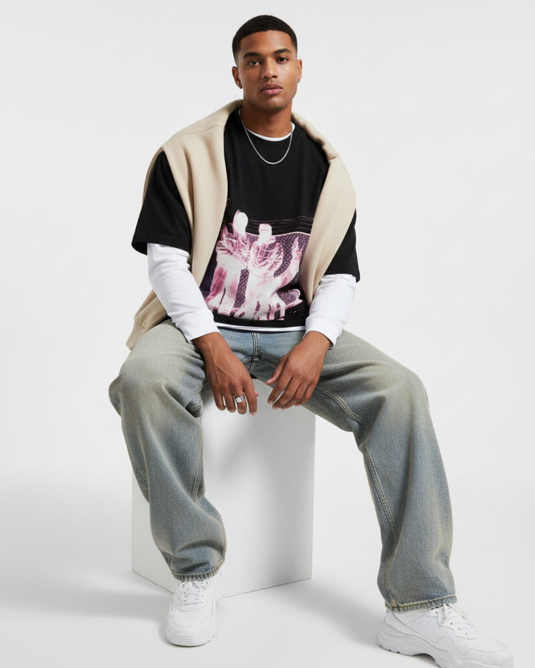 BLACK STREET – Graphic Oversized T-shirt