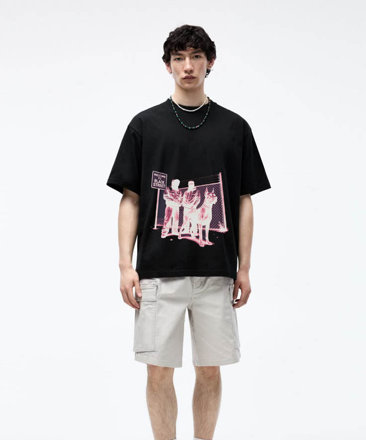 BLACK STREET – Graphic Oversized T-shirt