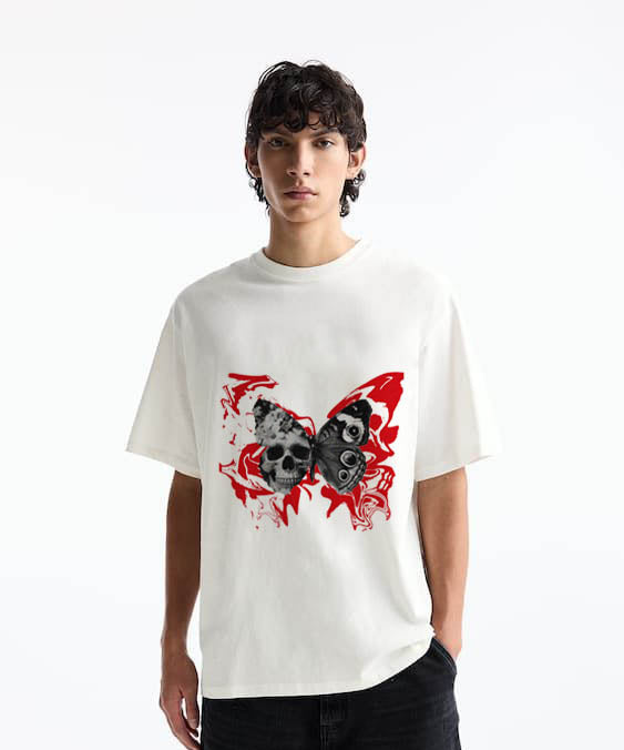 MORPHOSIS – Butterfly Skull Oversized T-shirt