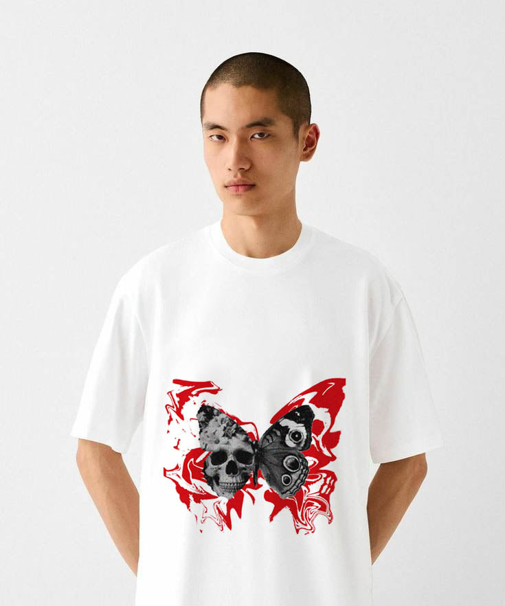 MORPHOSIS – Butterfly Skull Oversized T-shirt