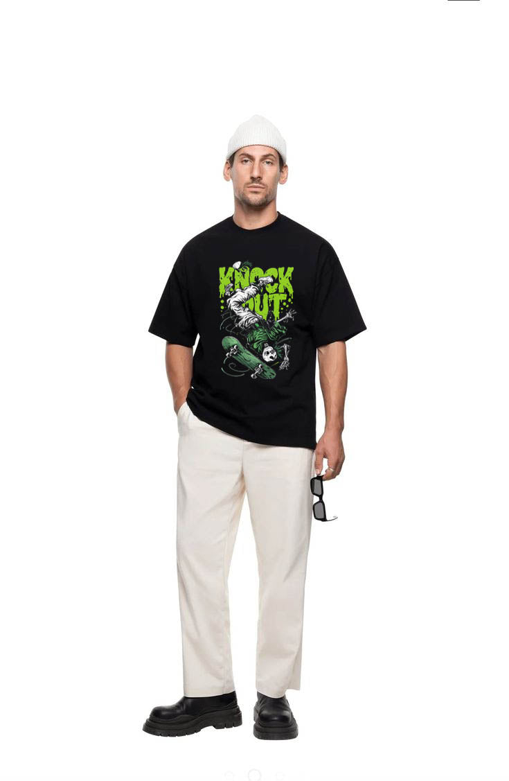 CURSED KICKFLIP – Black Oversized Tee