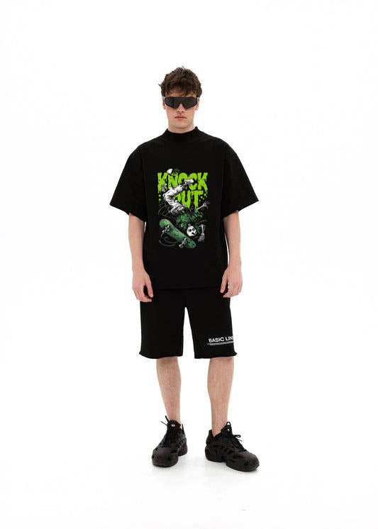 CURSED KICKFLIP – Black Oversized Tee