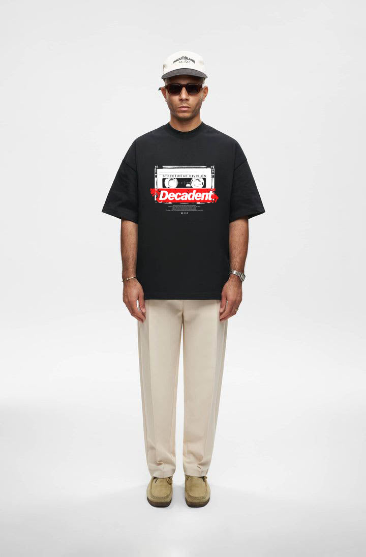 REDLINE REWIND – Black Oversized Tee