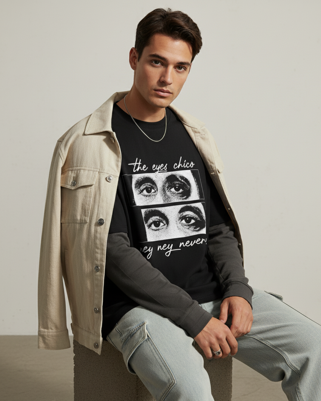 EYES NEVER LIE – Black Oversized Tee