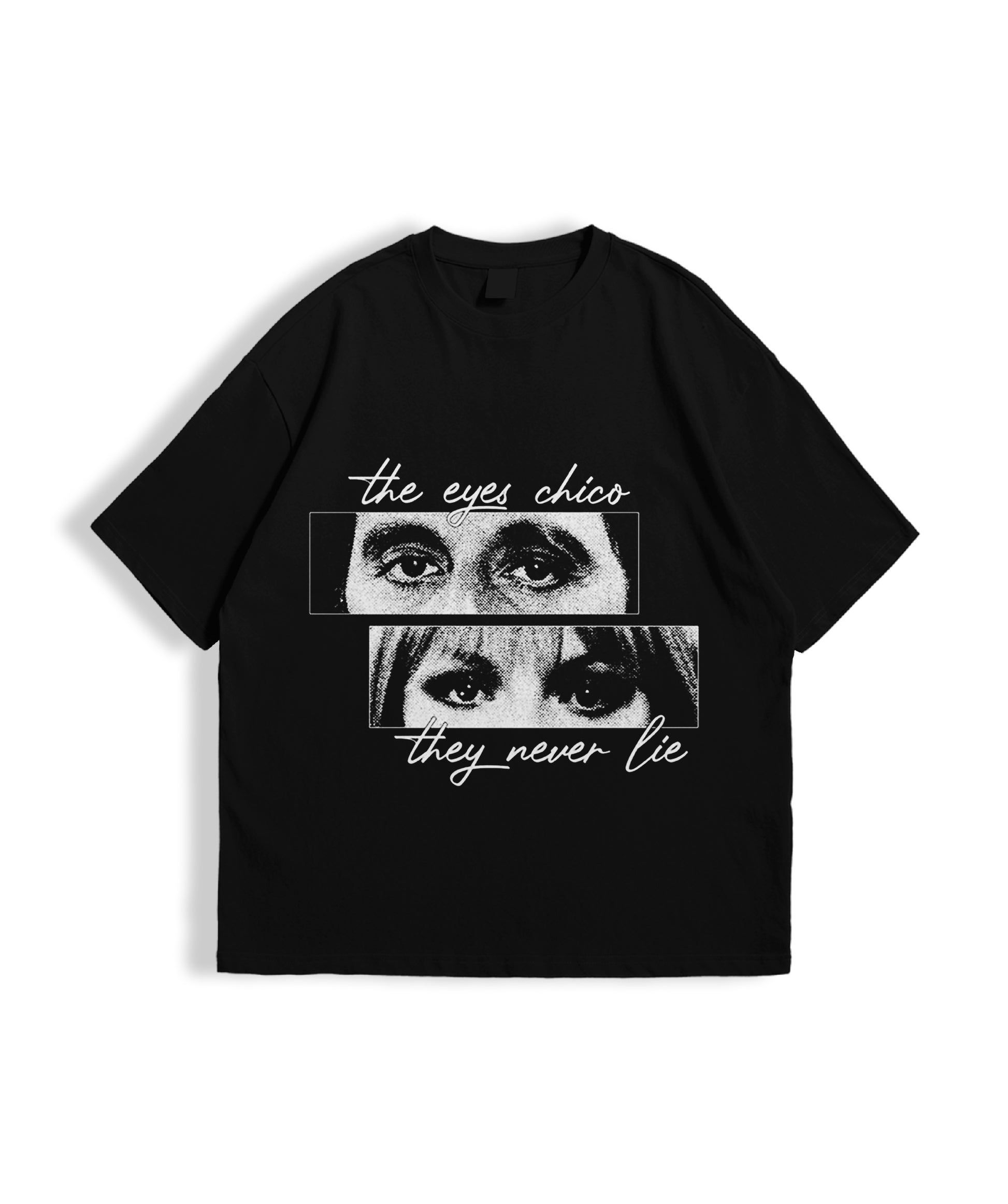 EYES NEVER LIE – Black Oversized Tee