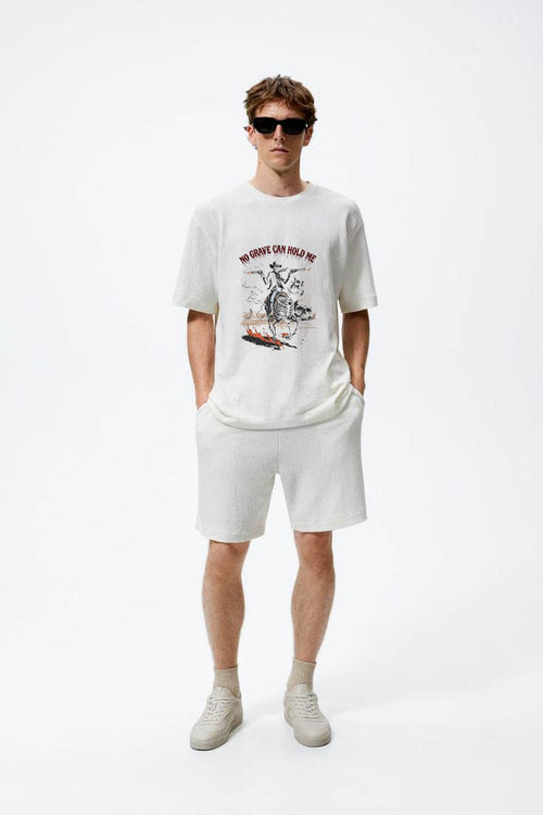 BACK FROM NULL – White Oversized Tee