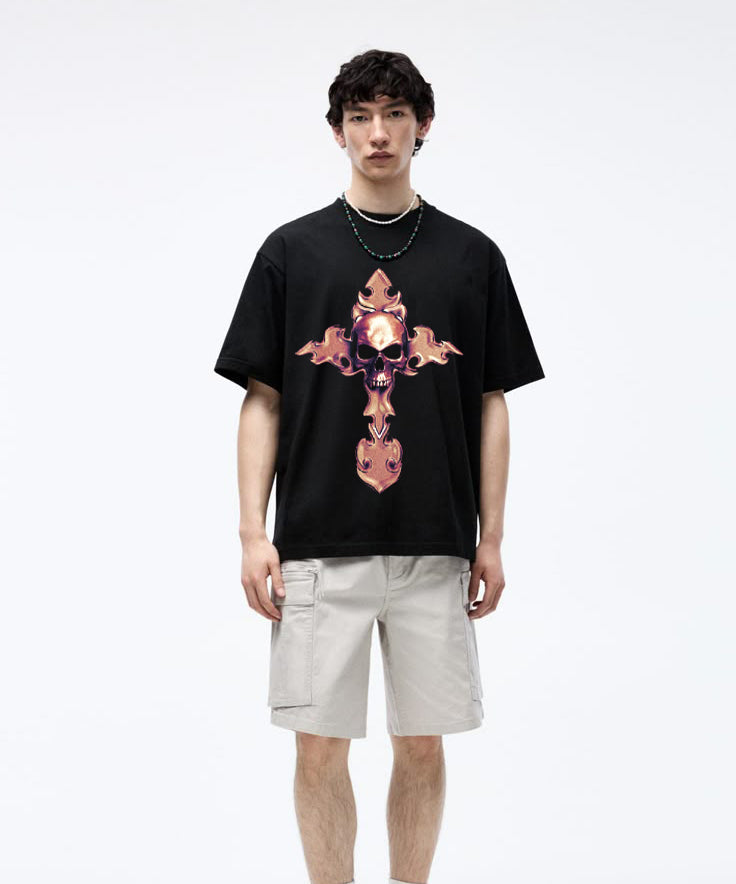 GOTHIC CROSS - Oversized T-shirt