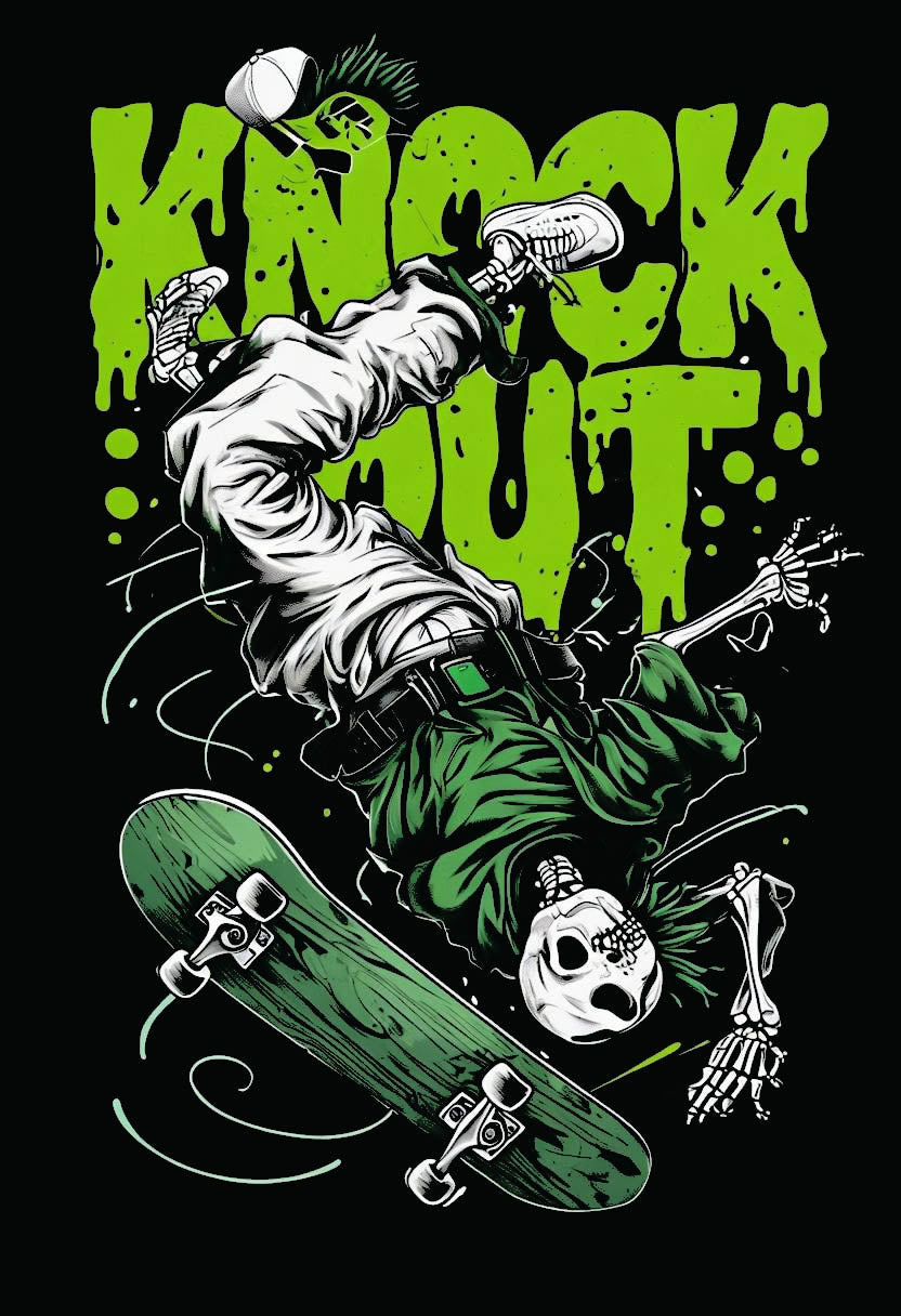 CURSED KICKFLIP – Black Oversized Tee