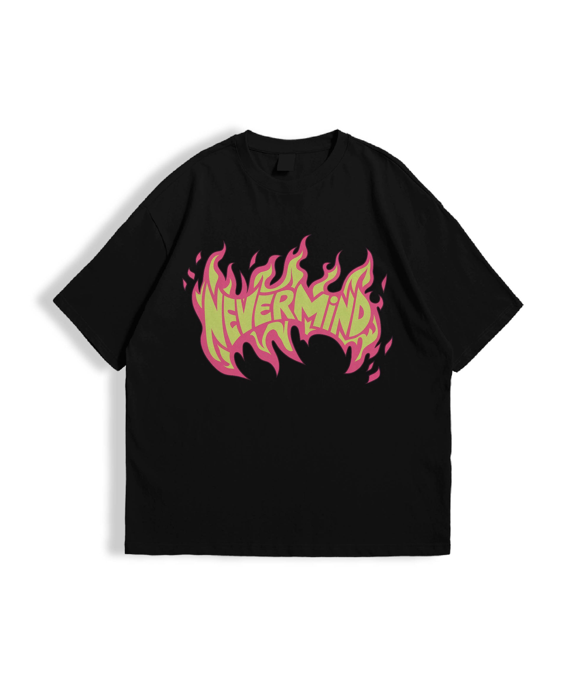 NEVERMIND – Black Oversized Tee