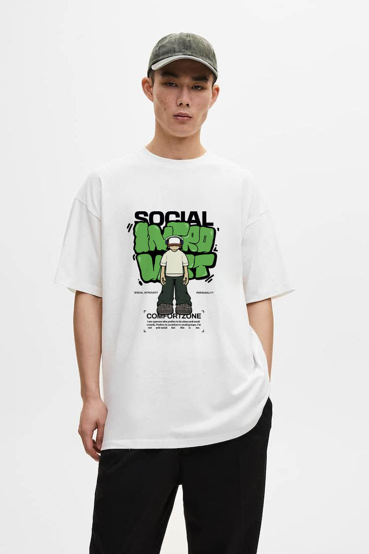 COMFORTZONE – White Statement Oversized T-shirt