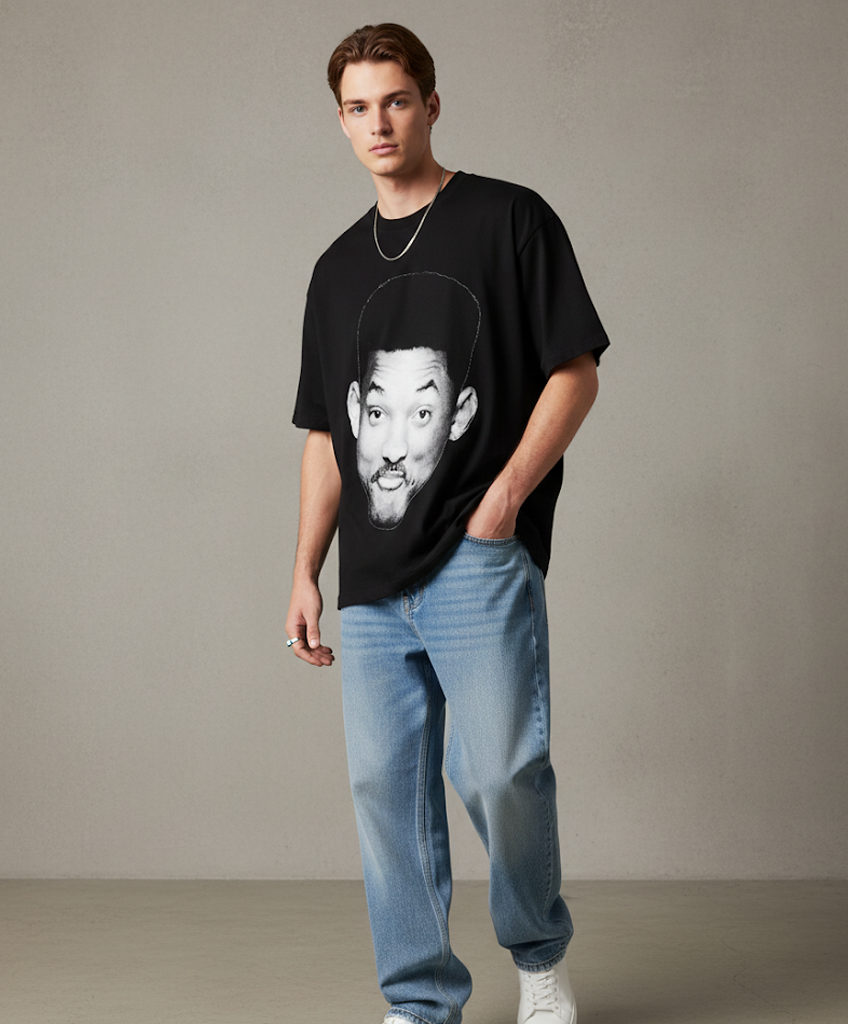 FRESH PRINCE ENERGY – Black Oversized Tee